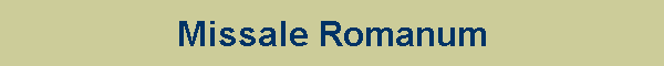Missale Romanum