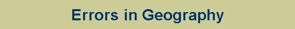 Errors in Geography
