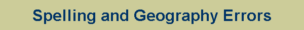 Spelling and Geography Errors
