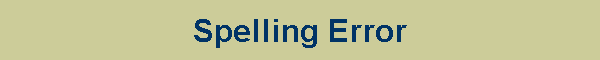 Spelling Error
