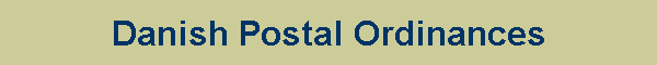 Danish Postal Ordinances