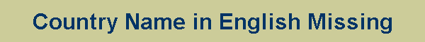 Country Name in English Missing