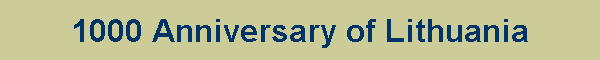 1000 Anniversary of Lithuania